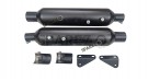 Royal Enfield Shotgun 650 AEW TE 203 Black Exhaust Silencer Pair - SPAREZO